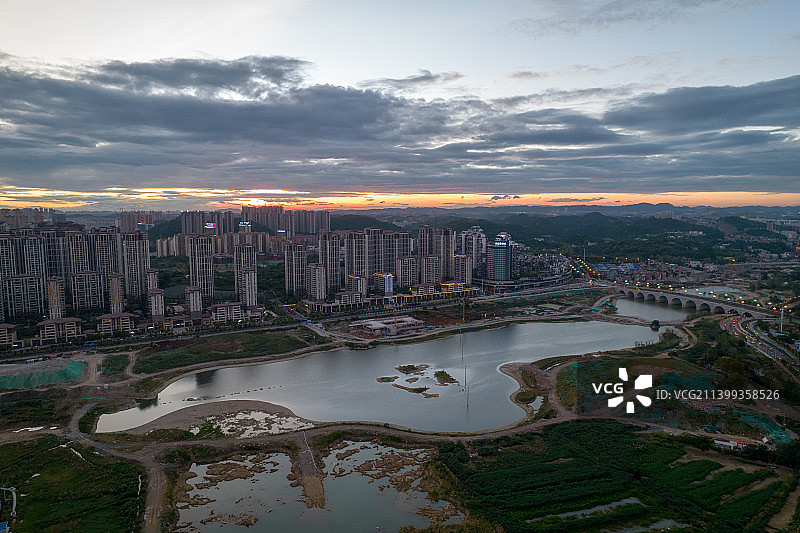 贵阳花溪区夜景图片素材
