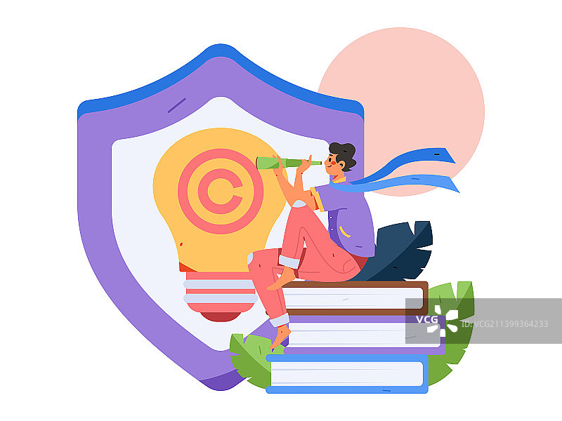 知识产权扁平矢量概念运营插画图片素材
