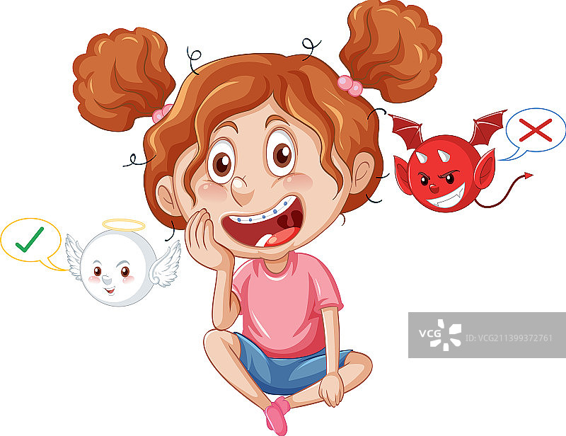 卡通人物与魔鬼天使的战斗图片素材