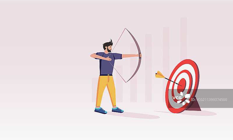 男性角色射箭图片素材