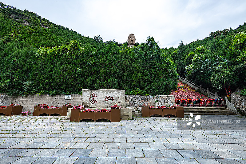 山西太原蒙山大佛景点景观图片素材