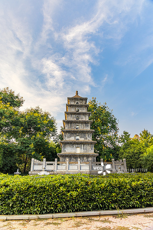 著名旅游景点武汉园博园古建筑图片素材