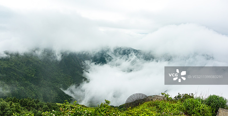 南岳衡山景区云海奇观图片素材