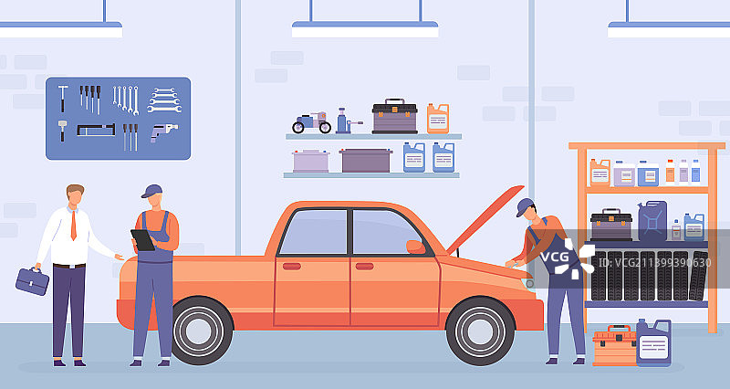 汽车修理厂男性员工形象图片素材