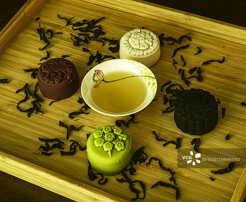 月饼与茶图片素材