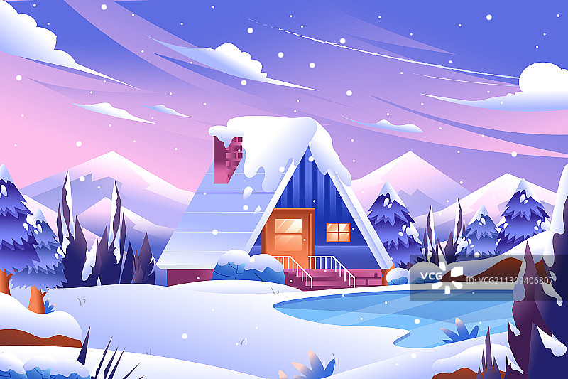 卡通购物节电商跨年礼物滑雪户外冬季冬天旅游出行汽车亲子游家人情侣圣诞节平安夜送礼消费3d渐变矢量插画图片素材