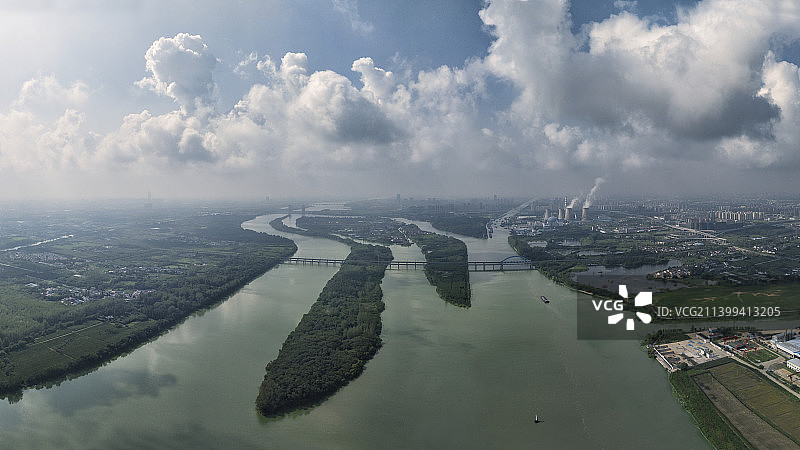 宁启铁路穿越扬州京杭大运河图片素材