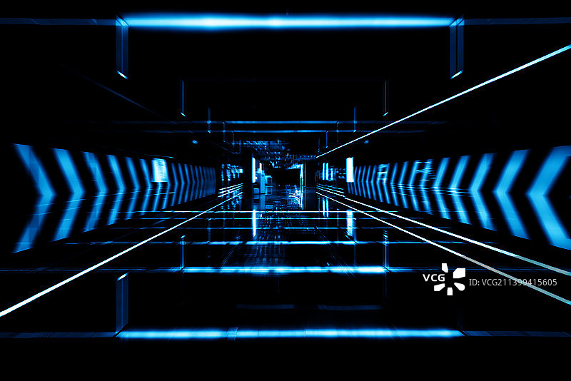 蓝色科幻线条通道背景图片素材