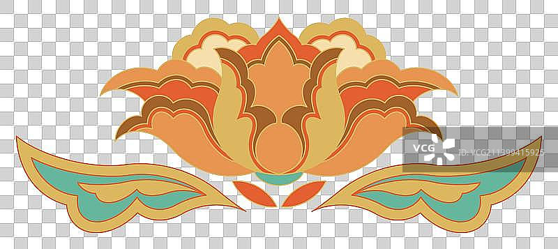 中国风，传统图案，敦煌，花卉，国潮风图片素材