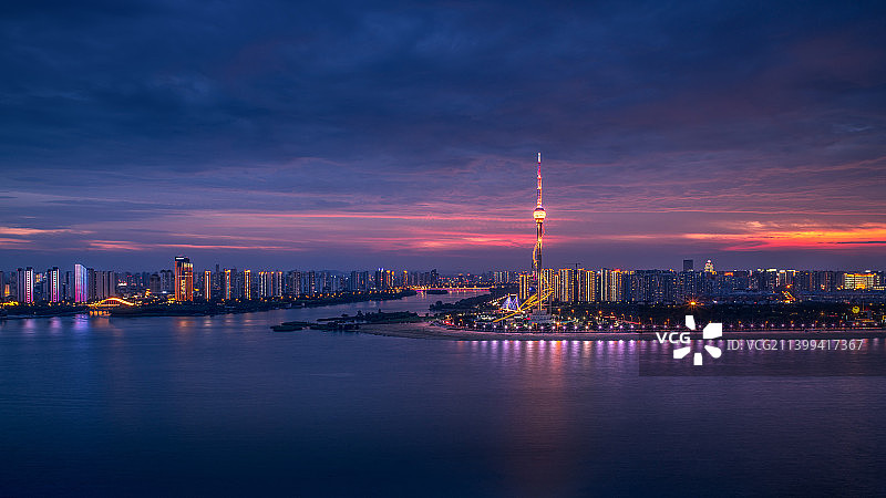 临沂沂河电视塔风光图片素材