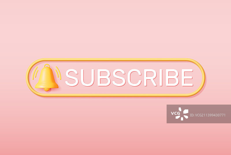 2.5D订阅栏与铃铛按钮图片素材