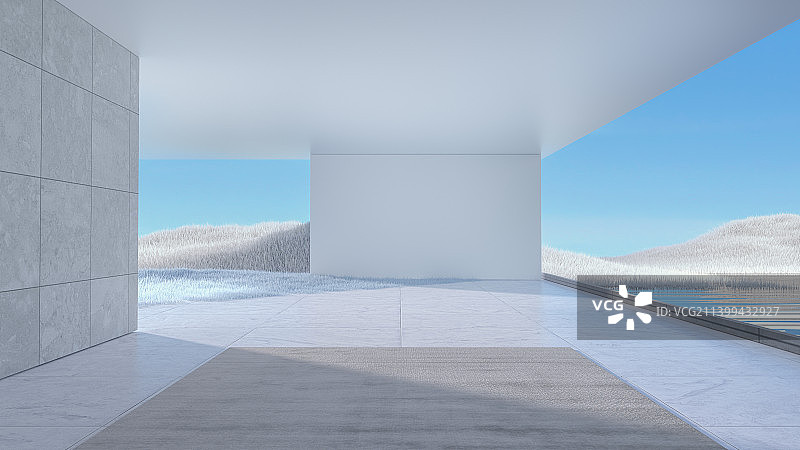 蓝天下的现代城市建筑空间与结构图片素材