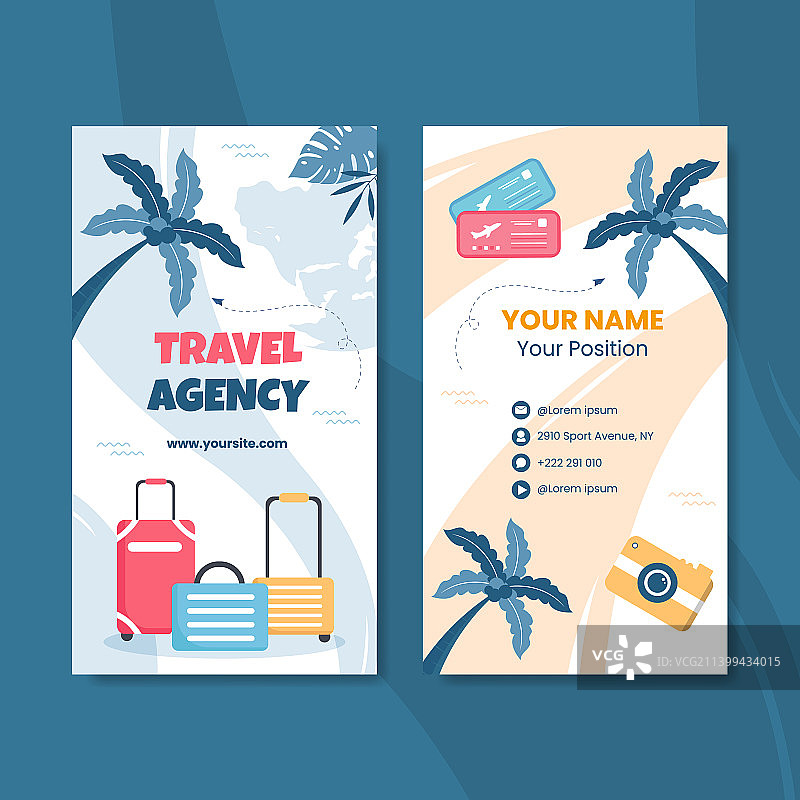 旅行社竖版宣传单模板图片素材