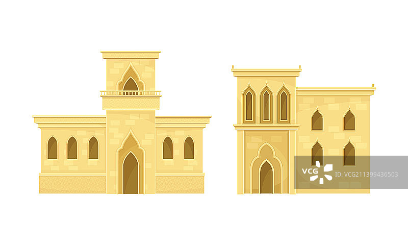 阿拉伯泥屋东方古建筑图片素材