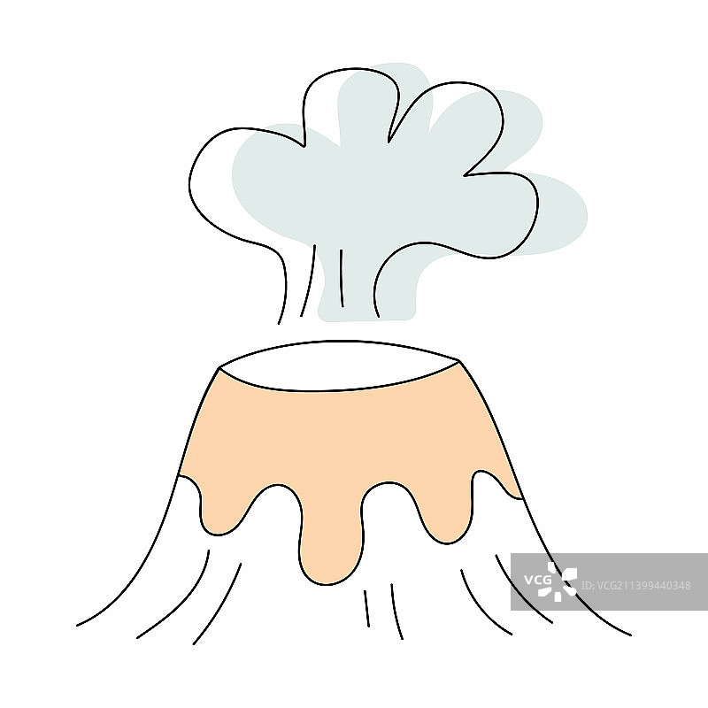 熔岩火山喷发图片素材