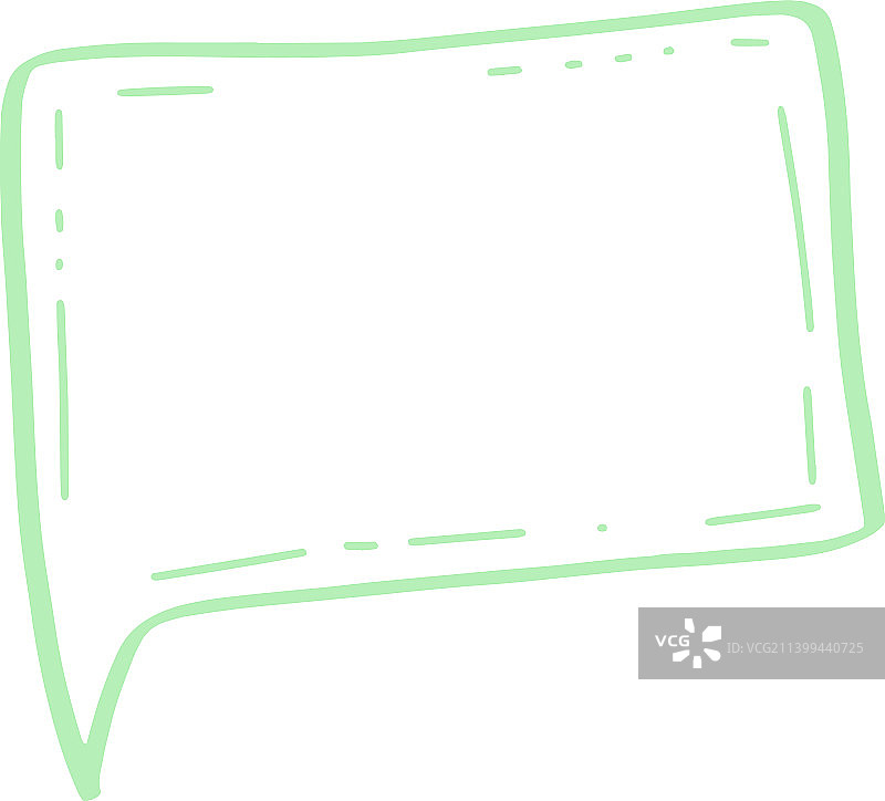 涂鸦语音气泡彩色线条图片素材