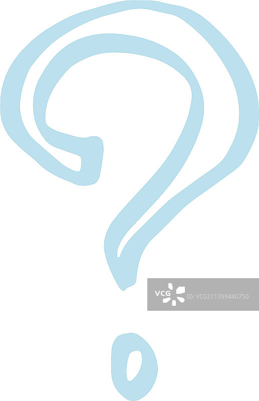 蓝色线条涂鸦信息图问号图片素材