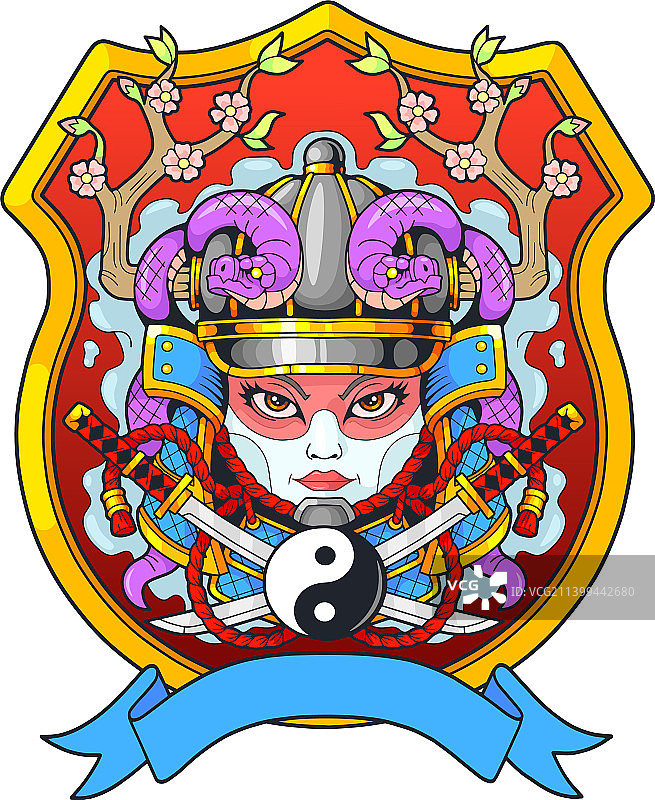 日本中世纪武士女孩图片素材