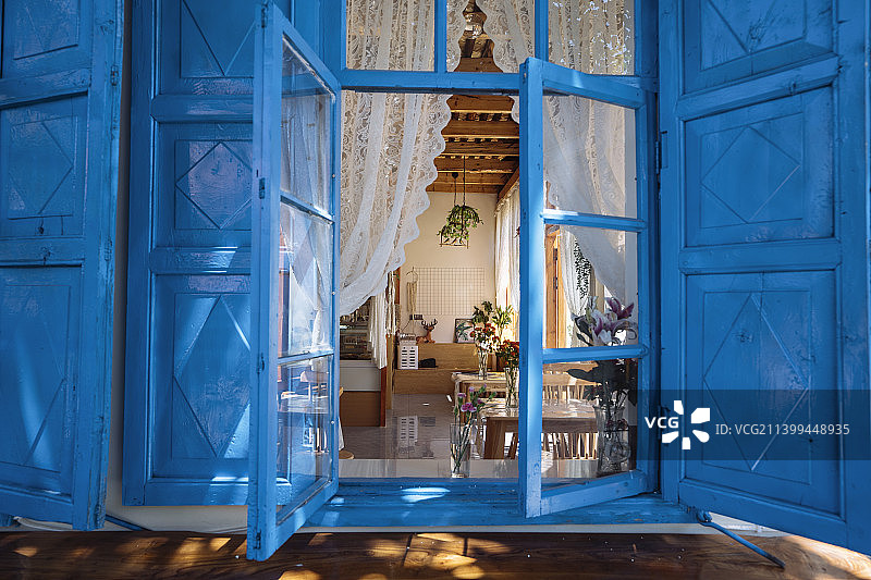 伊宁六星街的维族小屋图片素材