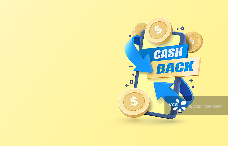 手机现金返还服务金融支付图片素材