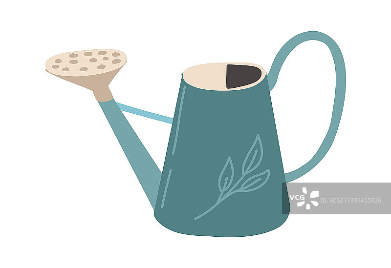 金属浇水壶浇花图片素材