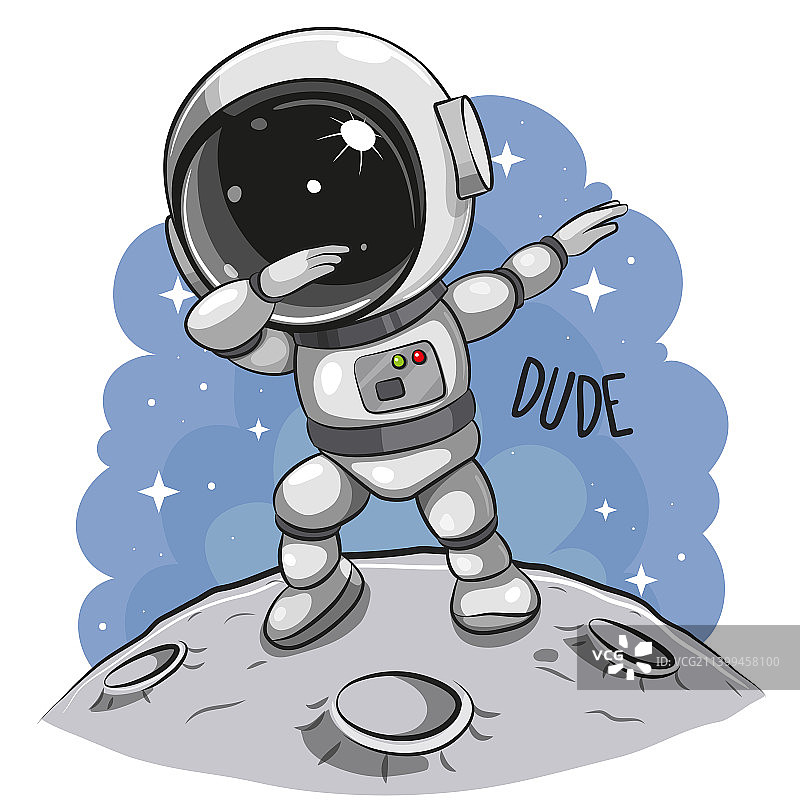 在月球上跳舞的宇航员图片素材