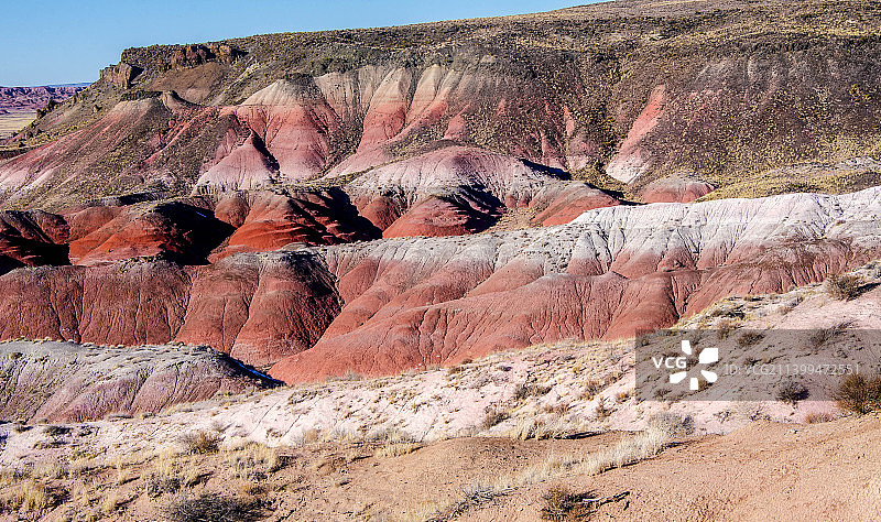美国亚利桑那州石化林国家公园岩层美景图片素材