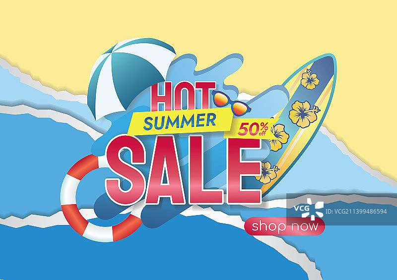 网站夏季促销banner设计图片素材