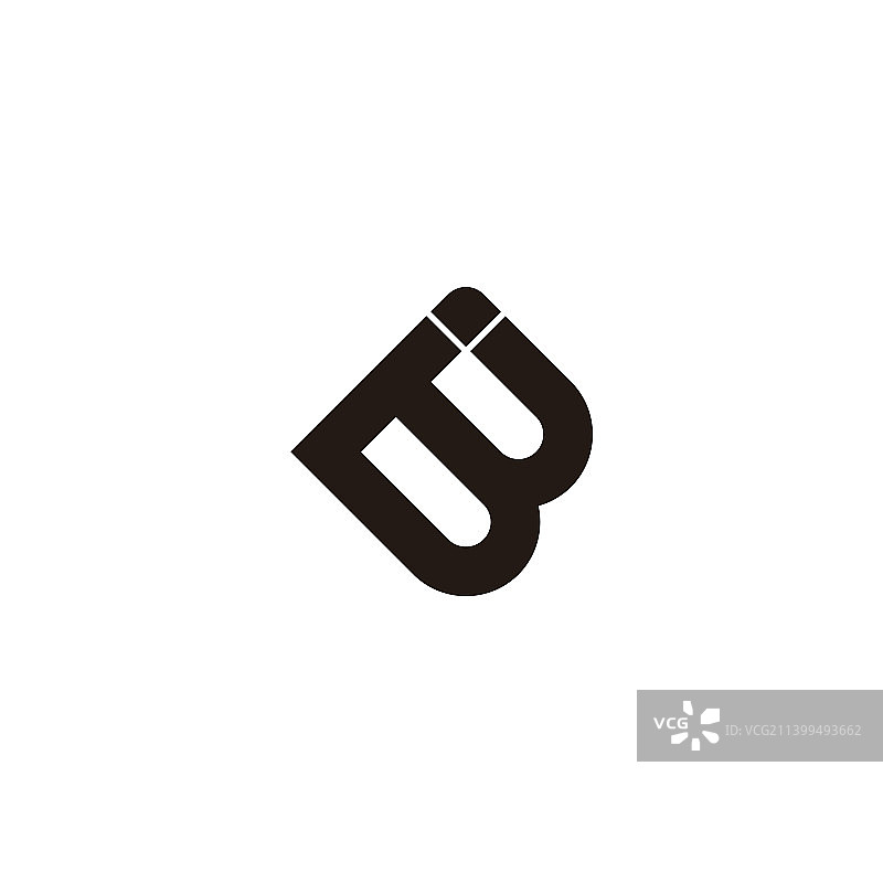 字母B钻石几何符号简约标志图片素材