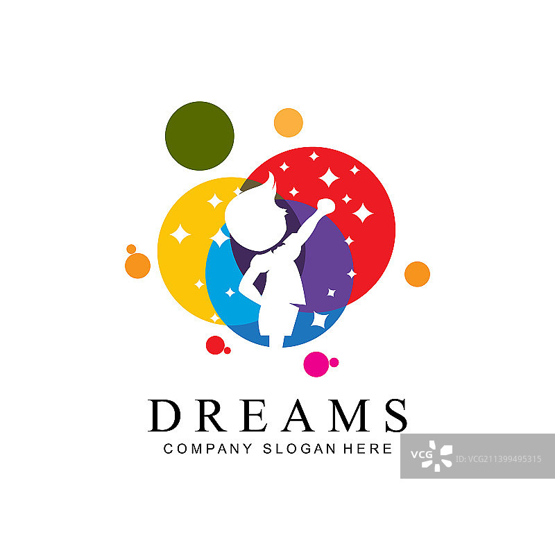 实现梦想教育之星概念logo图标图片素材