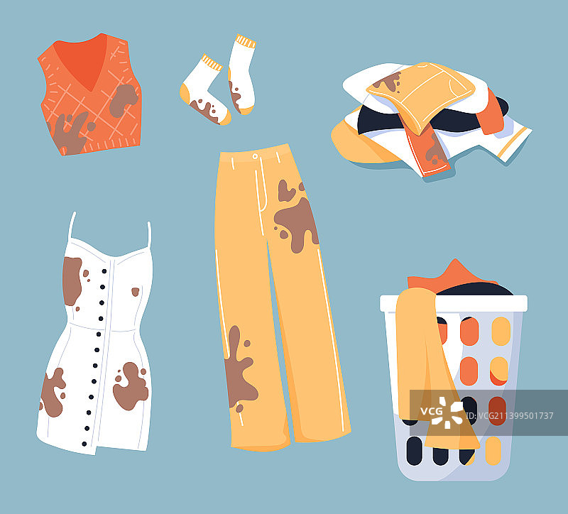 脏衣服套装图片素材