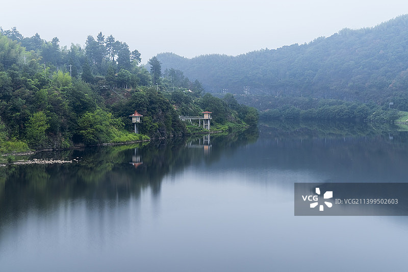 安徽六安霍山东淠河风光图片素材