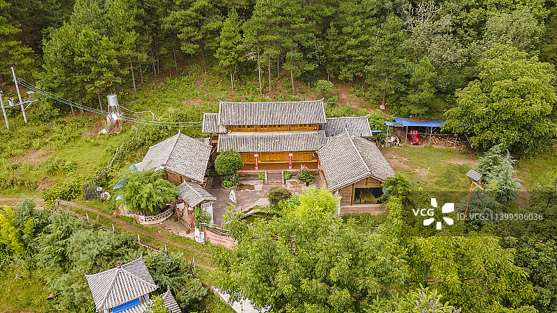 云南省怒江兰坪普米族传统建筑风光图片素材