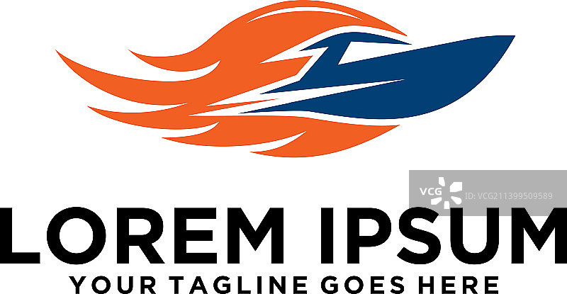 消防船火焰标志设计图片素材