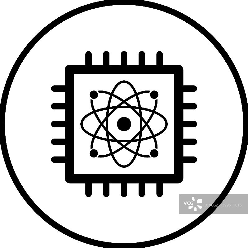原子物理量子图标黑色图形图片素材