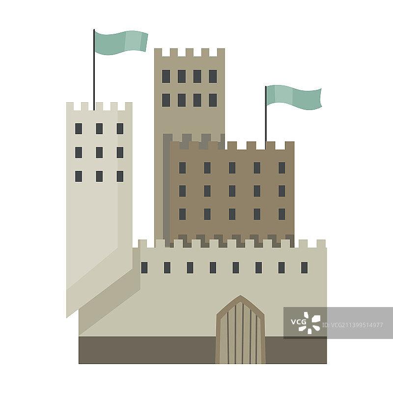 中世纪王国城堡或皇家堡垒图片素材