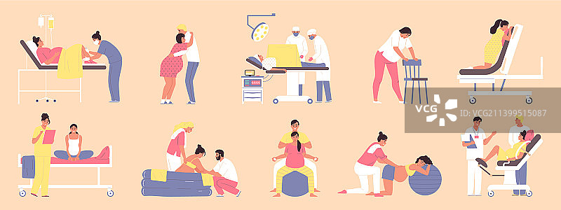 孕妇分娩套装图片素材