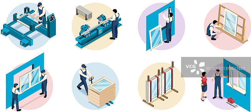 塑料窗户组合素材图片素材