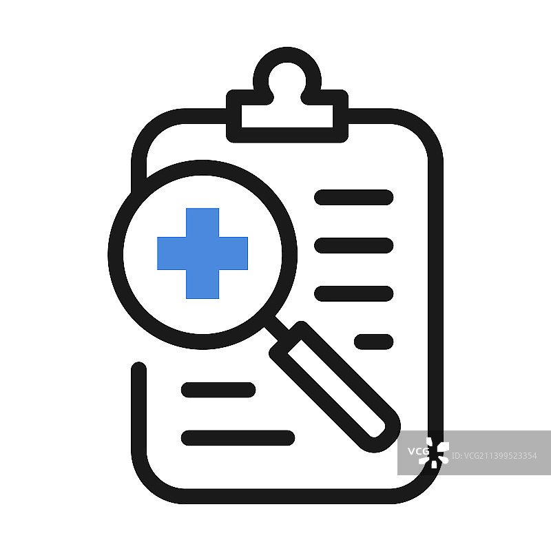 放大镜搜索医疗报告图片素材