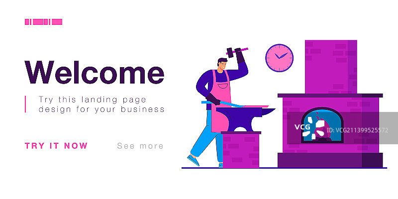 铁匠和工匠的辛勤锻造图片素材