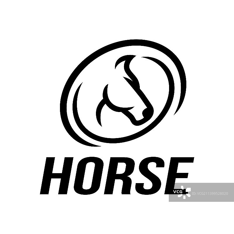现代马标志图片素材