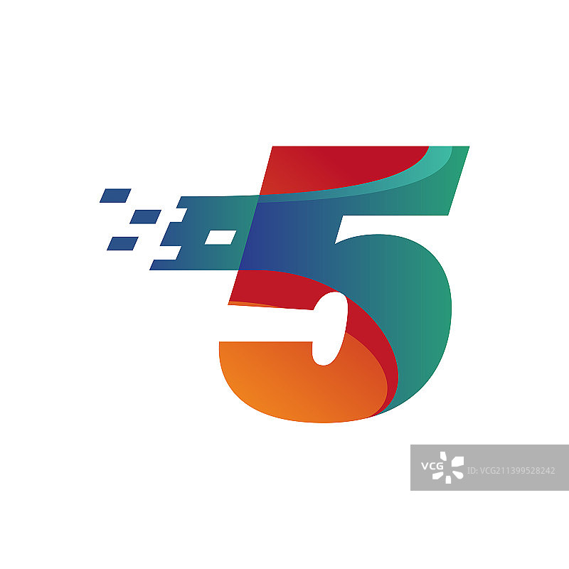 科技数字5图片素材