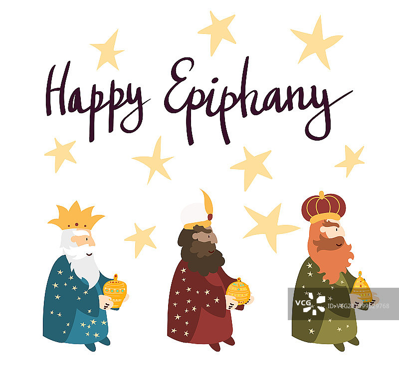 三王节快乐贺卡图片素材