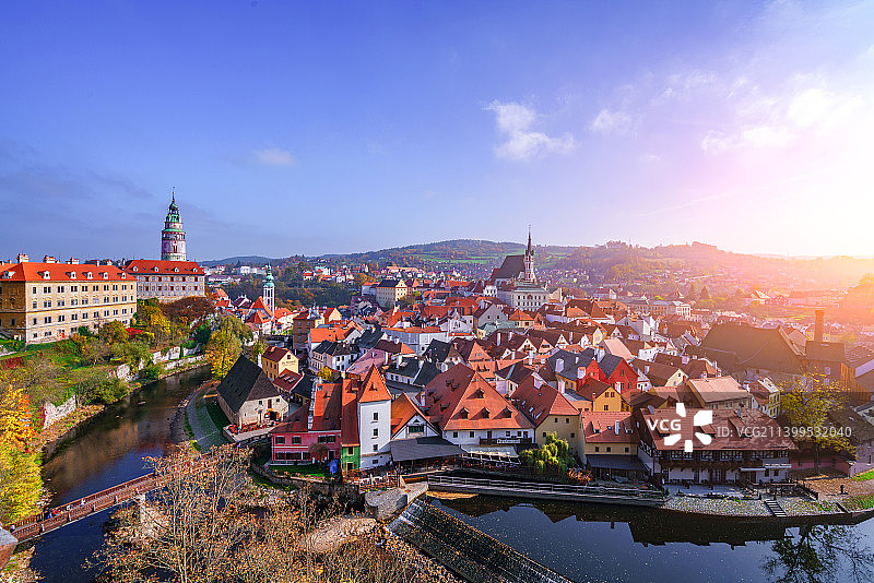 捷克克鲁姆洛夫又称“CK小镇”图片素材