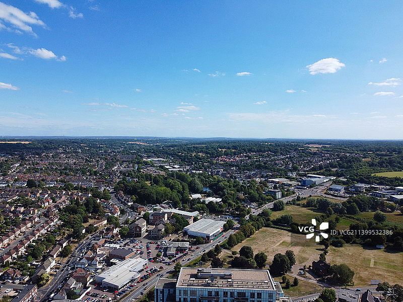英格兰赫默尔亨普斯特德的迷人航拍景色图片素材