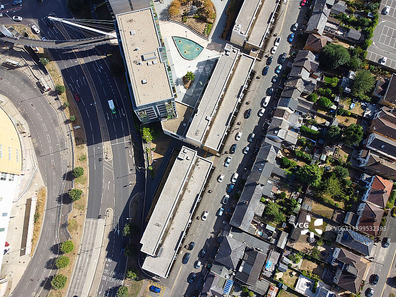 英国赫默尔亨普斯特德镇航拍美景图片素材