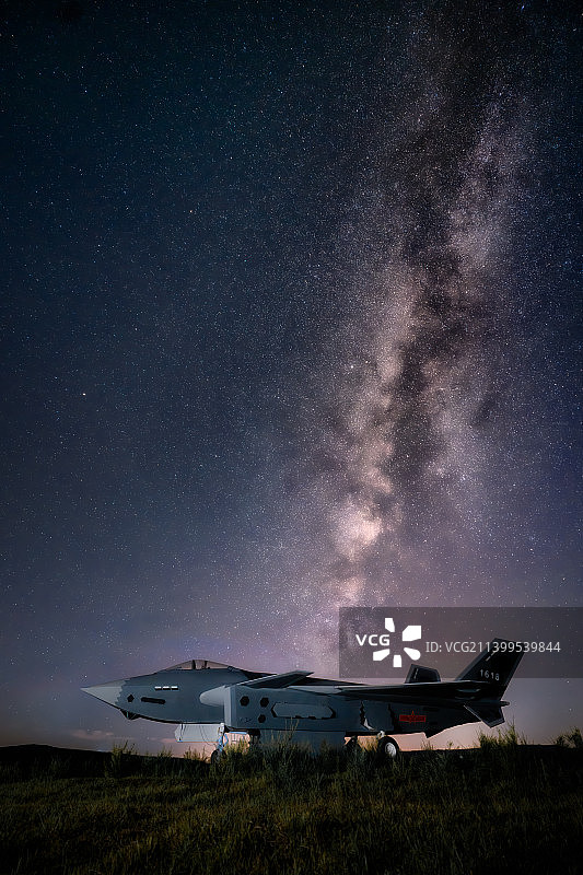 飞机&银河图片素材
