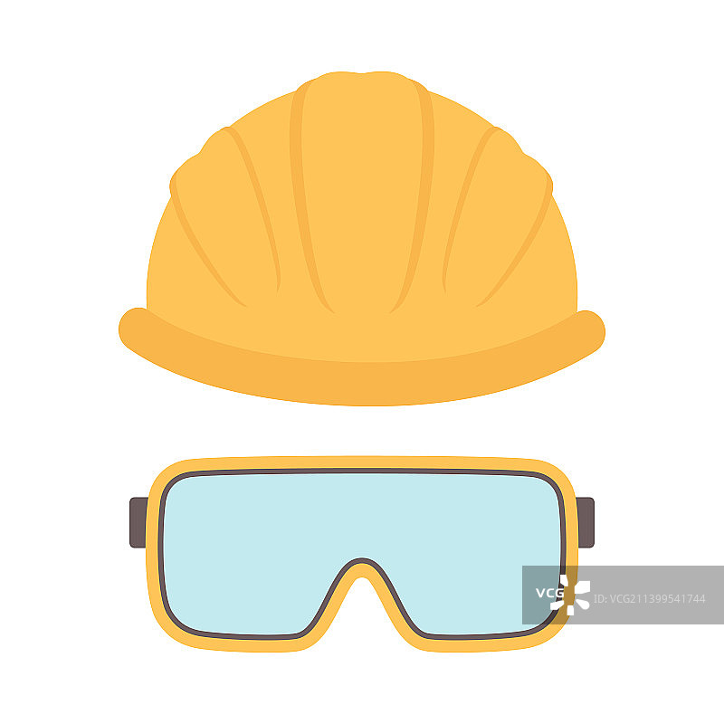 建筑头盔和眼镜图片素材