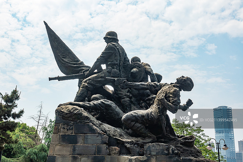 衡阳保卫战-抗战雕像图片素材