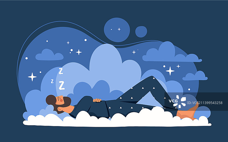 平静的睡眠概念图片素材